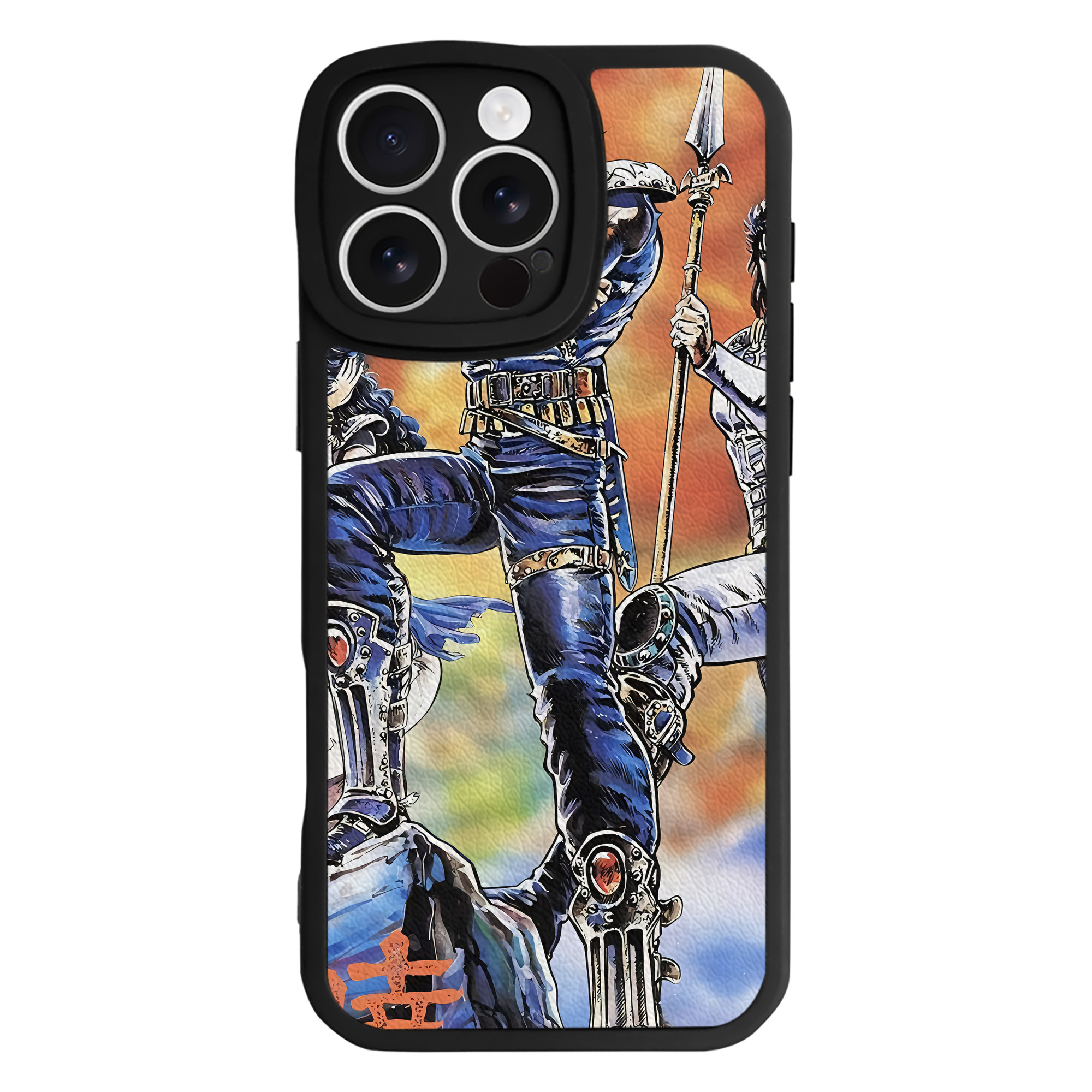 （画像用） 北斗の拳 Fist of the North Star 【iPhone 16シリーズ対応】シリコンスマホケース（レザー調） 材質：シリコン